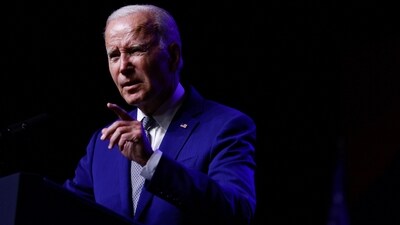 US president Joe Biden holds a press conference in Hanoi, Vietnam. (Reuters)