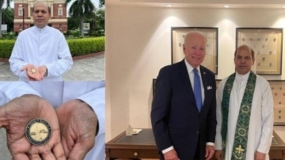 US President Joe Biden along with Father Nicolas Dias (ANI) US President Joe Biden along with Father Nicolas Dias (ANI)