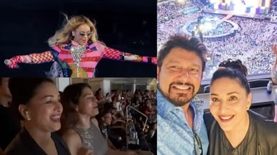 Madhuri Dixit at Beyonce Renaissance concert in California. Madhuri Dixit at Beyonce Renaissance concert in California.