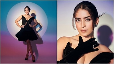 Sanya Malhotra recently attended the GQ Best Dressed Awards wearing a stunning black dress that stole the hearts of fashionistas. Whether it's a chic pantsuit or a traditional suit, Sanya knows how to turn heads with her amazing fashion sense. The actress is very active on social media and her Instagram diaries are nothing short of a treasure trove of fashion inspiration. Her latest red carpet look is no exception. With her undeniable beauty and incredible style in a black ensemble, she shows off her fashion finesse. (Instagram/@sanyamalhotra_) Sanya Malhotra recently attended the GQ Best Dressed Awards wearing a stunning black dress that stole the hearts of fashionistas. Whether it's a chic pantsuit or a traditional suit, Sanya knows how to turn heads with her amazing fashion sense. The actress is very active on social media and her Instagram diaries are nothing short of a treasure trove of fashion inspiration. Her latest red carpet look is no exception. With her undeniable beauty and incredible style in a black ensemble, she shows off her fashion finesse. (Instagram/@sanyamalhotra_)