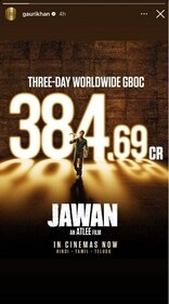 Gauri Khan on Jawan's worldwide box office numbers.