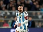 Lionel Messi in action for Argentina.