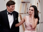 Ashton Kutcher, left, and Mila Kunis have apologised for character letters they wrote on behalf of fellow That ’70s Show actor Danny Masterson before he was sentenced for rape this week. Ashton Kutcher, left, and Mila Kunis have apologised for character letters they wrote on behalf of fellow That ’70s Show actor Danny Masterson before he was sentenced for rape this week.