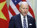U.S. President Joe Biden speaks during a luncheon with Vietnam's President Vo Van Thuong in Hanoi, Vietnam.