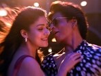 Nayanthara and Shah Rukh Khan in a still from Jawan song Chaleya. Nayanthara and Shah Rukh Khan in a still from Jawan song Chaleya.