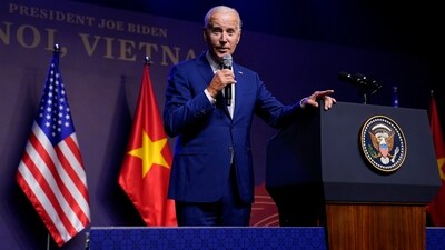 U.S. President Joe Biden addresses a press conference, in Hanoi, Vietnam, Sunday, Sept. 10, 2023. AP/PTI(AP09_10_2023_000398B) (AP)
