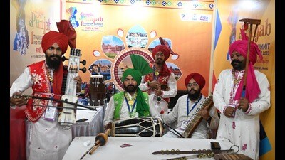 Artists performing on the opening day of the first Punjab Tourism Summit and Travel Mart, which began at SAS Nagar Mohali on Monday Artists performing on the opening day of the first Punjab Tourism Summit and Travel Mart, which began at SAS Nagar Mohali on Monday