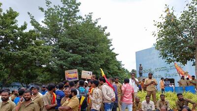 Auto and cab drivers gather in protest against the state government not meeting their demands at Freedom park in Bengaluru on Monday. (REUTERS) Auto and cab drivers gather in protest against the state government not meeting their demands at Freedom park in Bengaluru on Monday. (REUTERS)