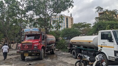 Last week, six tankers were supplying water to Ambegaon tehsil but the number has risen to eight this week. (HT PHOTO) Last week, six tankers were supplying water to Ambegaon tehsil but the number has risen to eight this week. (HT PHOTO)