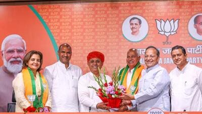 Mirdha is a former MP from Nagaur in Rajasthan while Choudhary is an ex-IPS officer. (ANI file photo)