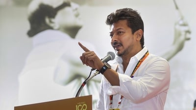 DMK youth wing leader and Tamil Nadu Youth Affairs and Sports Minister Udhayanidhi Stalin (PTI)
