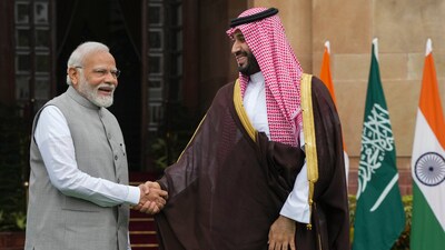 Prime Minister Narendra Modi with Saudi Arabia's Crown Prince and Prime Minister Mohammed bin Salman bin Abdulaziz Al Saud (PTI) Prime Minister Narendra Modi with Saudi Arabia's Crown Prince and Prime Minister Mohammed bin Salman bin Abdulaziz Al Saud (PTI)