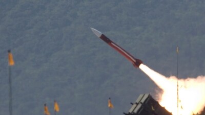 A US-made Patriot missile is launched. (AP)