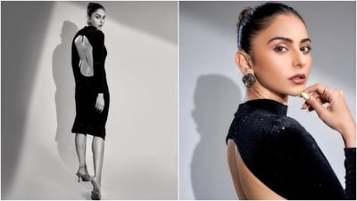 Earlier, Rakul had posted pictures of her glamorous and retro-inspired look from the GQ Best Dressed Awards. "Be a stiletto in a room of flats [black heart emoji] #gqbestdressed," Rakul captioned the post. It shows her in a backless sequinned black bodycon knee-length dress featuring a high neckline and full-length sleeves.&nbsp; (Instagram)