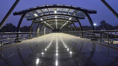 The centralised air-conditioned railway terminal, named after eminent civil engineer Mokshagundam Visvesvaraya, in Bengaluru. (PTI) The centralised air-conditioned railway terminal, named after eminent civil engineer Mokshagundam Visvesvaraya, in Bengaluru. (PTI)