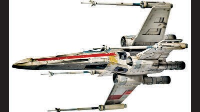 The model of the X-Wing fighter which will be auctioned in Dallas, US. (Heritage Auctions) The model of the X-Wing fighter which will be auctioned in Dallas, US. (Heritage Auctions)