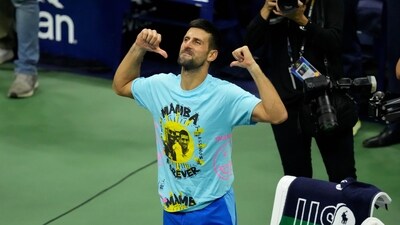The feat also helped Djokovic match Margaret Court's record haul of 24 Grand Slam titles. (AP)