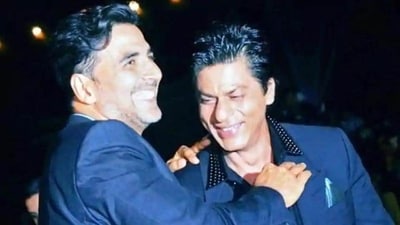 Akshay Kumar and Shah Rukh Khan's banter on social media. Akshay Kumar and Shah Rukh Khan's banter on social media.