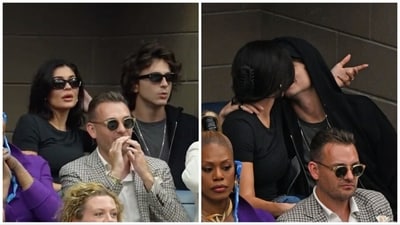 Kylie Jenner and Timothee Chalamet at the US Open. Kylie Jenner and Timothee Chalamet at the US Open.