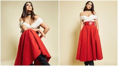 Sonam Kapoor is an absolute fashionista. The actor keeps slaying fashion goals like a pro with snippets from her fashion diaries on her Instagram profile on a regular basis. From casual to ethnic to formal, Sonam can do it all. The actor's fashion diaries are known for being the perfect blend of sass, drama, style and comfort. On Monday, the actor drove our blues far away with a string of pictures of herself from one of her recent fashion photoshoots. (Instagram/@sonamkapoor) Sonam Kapoor is an absolute fashionista. The actor keeps slaying fashion goals like a pro with snippets from her fashion diaries on her Instagram profile on a regular basis. From casual to ethnic to formal, Sonam can do it all. The actor's fashion diaries are known for being the perfect blend of sass, drama, style and comfort. On Monday, the actor drove our blues far away with a string of pictures of herself from one of her recent fashion photoshoots. (Instagram/@sonamkapoor)