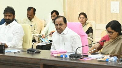 Telangana chief minister K Chandrashekar Rao convened a review meeting on Wednesday. (HT Photo) Telangana chief minister K Chandrashekar Rao convened a review meeting on Wednesday. (HT Photo)