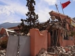 Morocco Earthquake: A destroyed building is seen in the aftermath of a deadly earthquake in Talat N'Yaaqoub, Morocco.