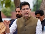 AAP MP Raghav Chadha. AAP MP Raghav Chadha.