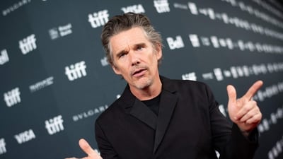 Director-producer Ethan Hawke arrives for the premiere of Wildcat during the Toronto International Film Festival (TIFF) at the Royal Alexandra Theatre in Toronto. Wildcat is a 2023 American biographical drama film about American novelist Flannery O'Connor struggling to publish her first novel. It was directed by Ethan. (AFP) Director-producer Ethan Hawke arrives for the premiere of Wildcat during the Toronto International Film Festival (TIFF) at the Royal Alexandra Theatre in Toronto. Wildcat is a 2023 American biographical drama film about American novelist Flannery O'Connor struggling to publish her first novel. It was directed by Ethan. (AFP)