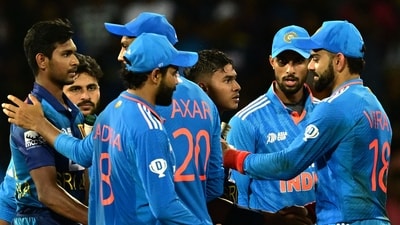 Sri Lanka's Dunith Wellalage (3R) shakes hands with India's Virat Kohli (R) at the end of the Asia Cup 2023 match (AFP) Sri Lanka's Dunith Wellalage (3R) shakes hands with India's Virat Kohli (R) at the end of the Asia Cup 2023 match (AFP)