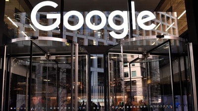 A logo is pictured above the entrance to the offices of Google in London. (AFP) A logo is pictured above the entrance to the offices of Google in London. (AFP)