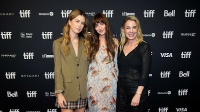 Producer Ro Donnelly, cast member Dakota Johnson and director Christy Hall attend the international premiere of Daddio at the Toronto International Film Festival (TIFF) in Toronto, Ontario, Canada on Sunday.&nbsp; (REUTERS)