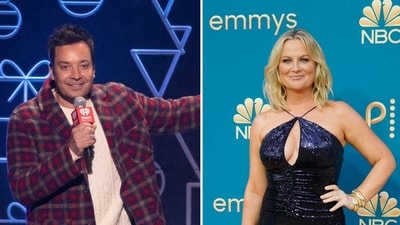 A heated backstage conversation between Amy Poehler and Jimmy Fallon has gone viral days after Jimmy was accused of creating a toxic work environment for his employees (Photo by Yuki IWAMURA / AFP, AP Photo/Jae C. Hong, File) A heated backstage conversation between Amy Poehler and Jimmy Fallon has gone viral days after Jimmy was accused of creating a toxic work environment for his employees (Photo by Yuki IWAMURA / AFP, AP Photo/Jae C. Hong, File)