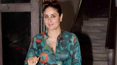 Kareena Kapoor Khan in a deep green co-ord set (Photo: Yogen Shah) Kareena Kapoor Khan in a deep green co-ord set (Photo: Yogen Shah)