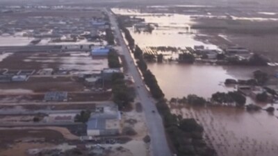 Mediterranean storm Daniel has caused devastating floods in Libya, sweeping away entire neighbourhoods and leaving areas of farmland under water in multiple coastal towns in the east of the North African nation. (AP) Mediterranean storm Daniel has caused devastating floods in Libya, sweeping away entire neighbourhoods and leaving areas of farmland under water in multiple coastal towns in the east of the North African nation. (AP)