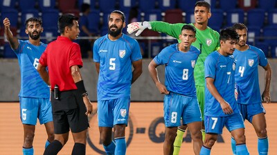 Indian players during their King's Cup football match against Iraq in Thailand (PTI) Indian players during their King's Cup football match against Iraq in Thailand (PTI)