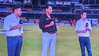Gautam Gambhir (R) discussing Player of the Match after India vs Pakistan Asia Cup Super 4 game Gautam Gambhir (R) discussing Player of the Match after India vs Pakistan Asia Cup Super 4 game