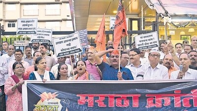 The state government on Tuesday issued orders suspending additional superintendent of police Rahul Khade and sub-divisional police officer Mukund Aghav — both of whom were involved in the baton charge on the pro-Maratha quota protesters at Artarwali Sarthi village. Besides the two officers, the government has already sent Jalan SP Tushar Doshi on compulsory leave. (Vijay Bate/HT Photo) The state government on Tuesday issued orders suspending additional superintendent of police Rahul Khade and sub-divisional police officer Mukund Aghav — both of whom were involved in the baton charge on the pro-Maratha quota protesters at Artarwali Sarthi village. Besides the two officers, the government has already sent Jalan SP Tushar Doshi on compulsory leave. (Vijay Bate/HT Photo)