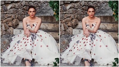 Aditi's fashion diaries are getting better by the day. The actor's pictures in gowns are our personal favourite. here's a picture of the actor looking like a dream in a white gown. (Instagram/@aditiraohydari) Aditi's fashion diaries are getting better by the day. The actor's pictures in gowns are our personal favourite. here's a picture of the actor looking like a dream in a white gown. (Instagram/@aditiraohydari)