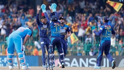 20-year-old Dunith Wellalage rocked India's top order getting the wickets of Shubman Gill, Rohit Sharma and Virat Kohli before completing a memorable five-wicket-haul. (Getty)