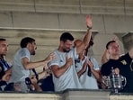 Serbian tennis star Novak Djokovic (C) shows his emotions as he is welcomed by a crowd of thousands in central Belgrade after winning the US Open Serbian tennis star Novak Djokovic (C) shows his emotions as he is welcomed by a crowd of thousands in central Belgrade after winning the US Open
