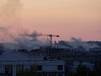 Russia-Ukraine War: Smoke rises above buildings following a shelling in the course of Russia-Ukraine conflict in Donetsk, Russian-controlled Ukraine.