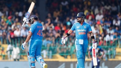 India's skipper Rohit Sharma celebrates his half-century during the Super Fours match against Sri Lanka (ANI ) India's skipper Rohit Sharma celebrates his half-century during the Super Fours match against Sri Lanka (ANI )