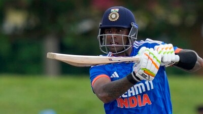 India's Suryakumar Yadav plays a shot against West Indies during the fifth T20 (AP) India's Suryakumar Yadav plays a shot against West Indies during the fifth T20 (AP)