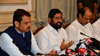 Maharashtra CM Eknath Shinde, Deputy CM Devendra Fadnavis, Deputy CM Ajit Pawar