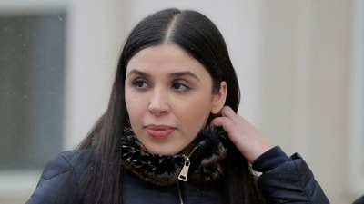Emma Coronel Aispuro, the wife of Joaquin Guzman, departs after the trial of Mexican drug lord Guzman, known as "El Chapo", at the Brooklyn Federal Courthouse, in New York, U.S., February 12, 2019.R (REUTERS/Brendan McDermid/File Photo) (REUTERS)