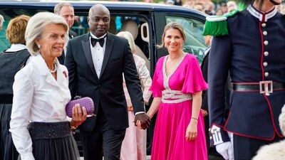 Norway's Princess Martha Louise and her fiance Durek Verrett. (AP) Norway's Princess Martha Louise and her fiance Durek Verrett. (AP)