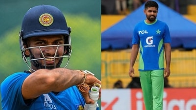 Dasun Shanaka, Babar Azam (AFP/AP) Dasun Shanaka, Babar Azam (AFP/AP)
