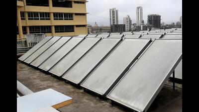 Solar panels on NMMC Hospital buildings at Airoli, in Navi Mumbai, India, on Tuesday, September 14, 2021. (/ HT PHOTO) Solar panels on NMMC Hospital buildings at Airoli, in Navi Mumbai, India, on Tuesday, September 14, 2021. (/ HT PHOTO)