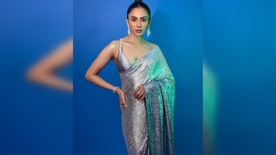 Designed by ace designer Manish Malhotra, the saree not only accentuated her beauty but also highlighted her commitment to being a trendsetter in the fashion industry. (Instagram/@rakulpreet) Designed by ace designer Manish Malhotra, the saree not only accentuated her beauty but also highlighted her commitment to being a trendsetter in the fashion industry. (Instagram/@rakulpreet)