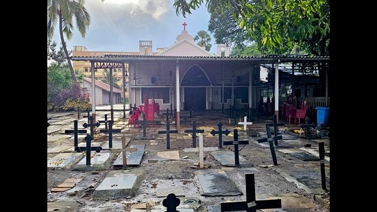 Mumbai, India - Sep 13, 2023 : ST.Anthony Church, Marve Road at Malad West, in Mumbai, India, Wednesday, Sep 13, 2023. (Photo by Vijay Bate/HT Photo)